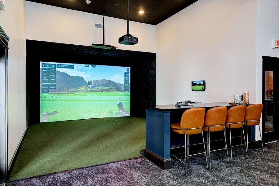 You might find that newer properties like Hyde Park have desirable amenities that make higher rent worth it. Virtual golf at Hyde Park Apartments
